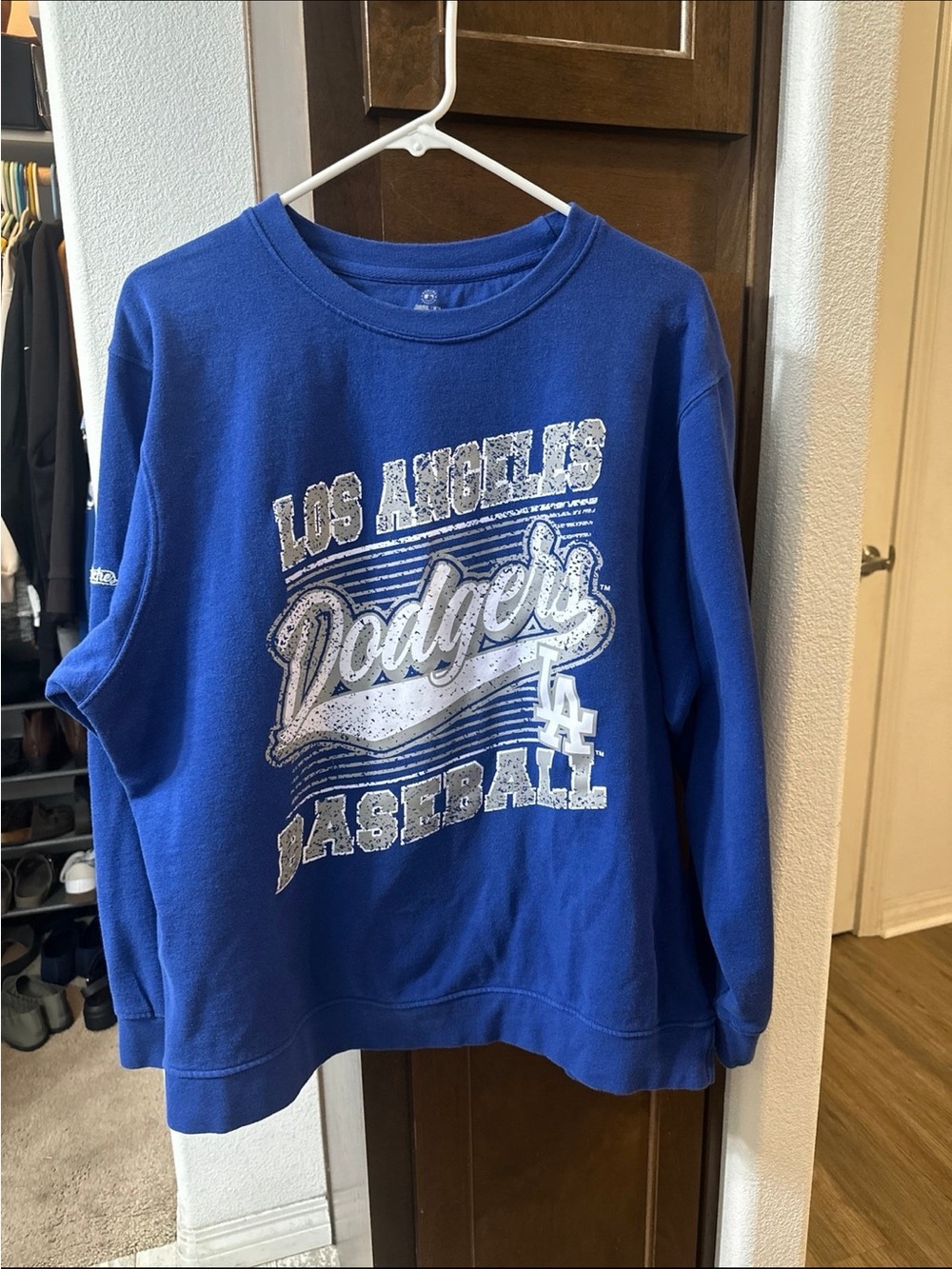 STARTER Royal Blue Los Angeles Dodgers Baseball Pullover Sweatshirt